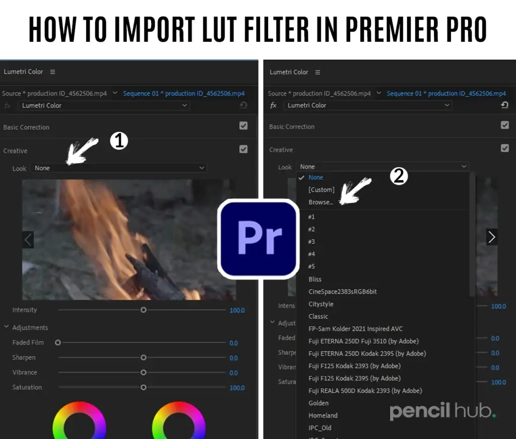 How to import LUT filter in premiere pro